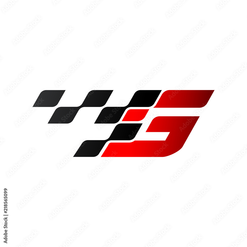 Letter G with racing flag logo