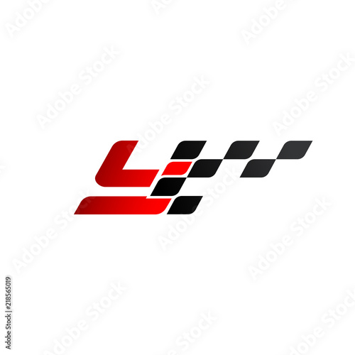 Letter Y with racing flag logo