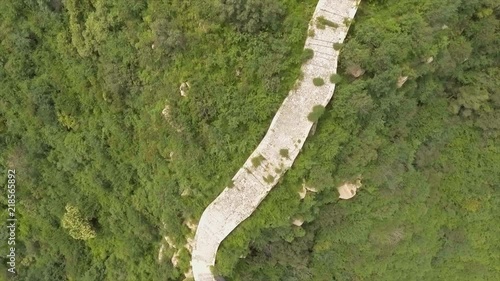 Wallpaper Mural AERIAL: Remote Hike on the Great Wall in China on a sunny day Torontodigital.ca