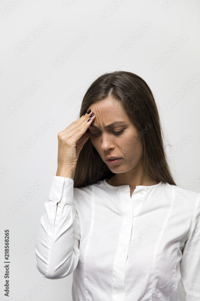 Portrait of young businesswoman under stress Portrait of young businesswoman under stress
