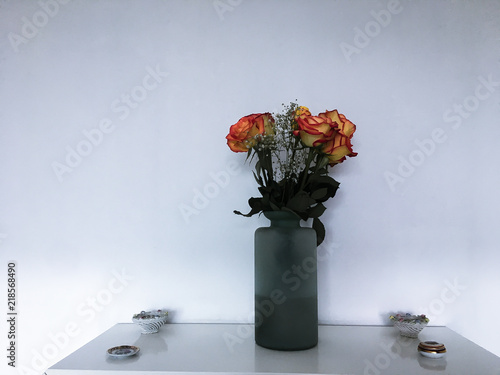 Orange roses full portrait