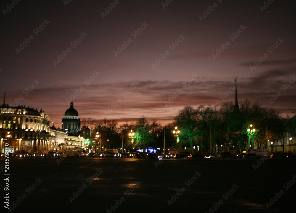 The Christmas Season (02) in St. Petersburg. The view from the Palace Square. 20.12.2007.
