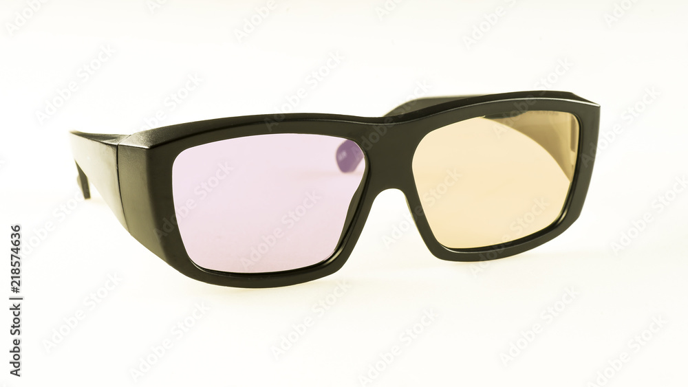 Fototapeta premium Cinema 3D glasses on a white background