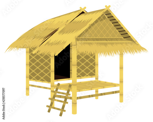 straw hut vector design