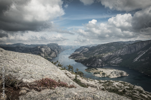 Preikestolen in the lysefjord of Norge