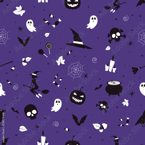 Happy halloween. Seamless pattern for print. Vector illustration © vpif