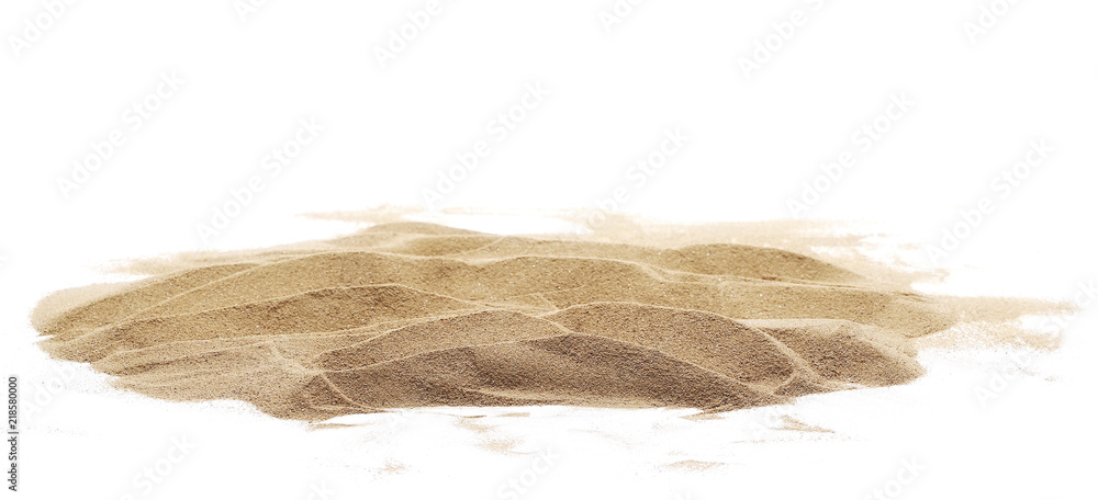 sand pile isolated on white background - obrazy, fototapety, plakaty 