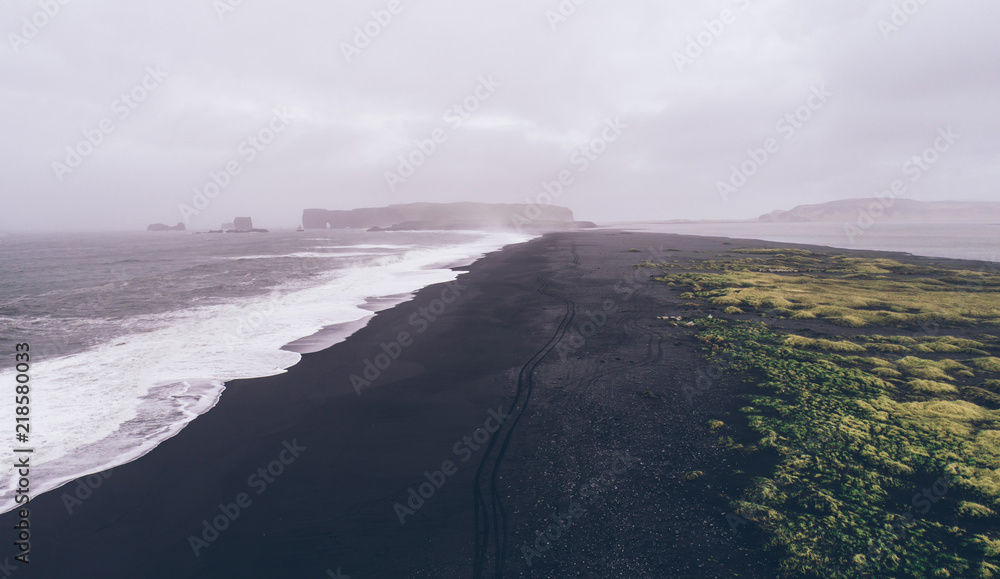 Black sand beach in Iceland