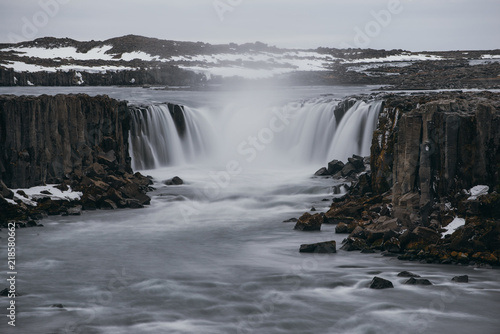 Dettifoss and selfoss,waterfalls in the northern part of iceland