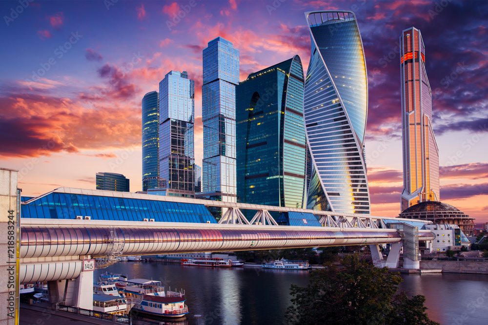 Fototapeta Moscow City International Business Center w Rosji