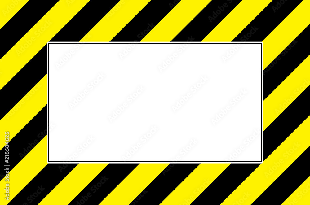 warning stripes sign with white area warning stripes sign with white area