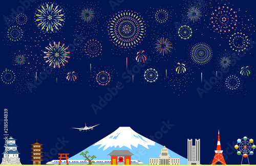 日本の風景　花火