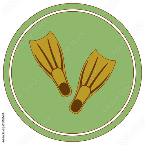 Diving flippers icon