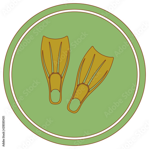 Diving flippers icon