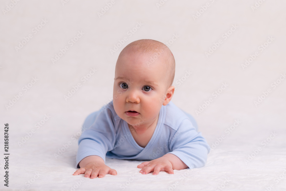 Baby Crawling on Carpet