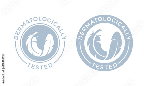 Dermatologically tested vector feather icons