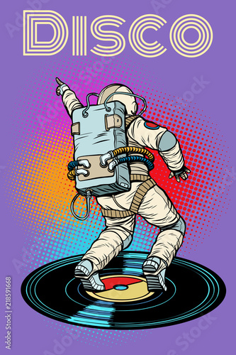 Disco. Astronaut dances