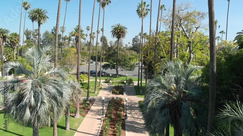 Aerial Establish Shot of Los Angeles from Beverliy Hills 