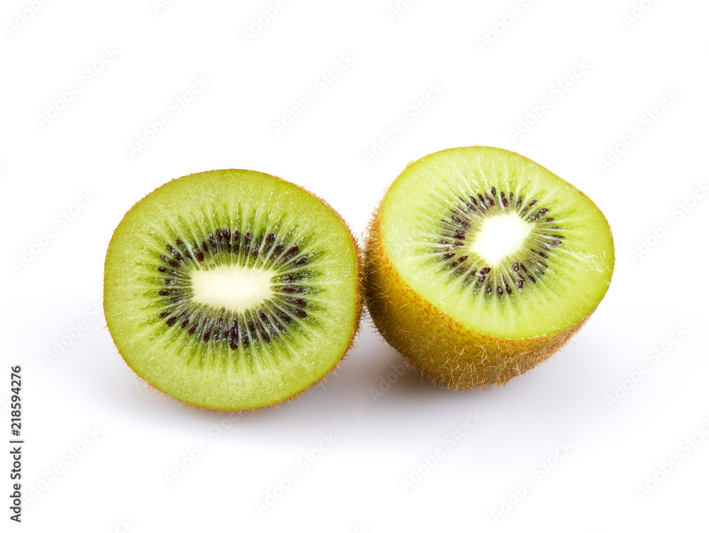 Slices kiwi fruit isolated on white background Slices kiwi fruit isolated on white background