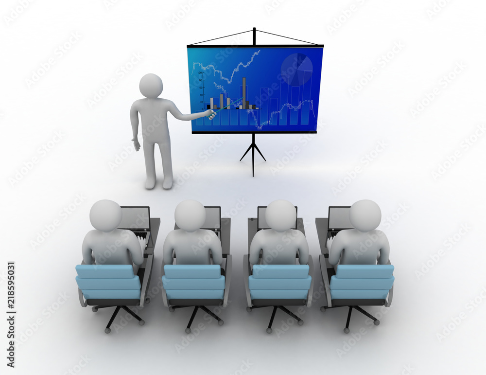 3D white . Business workshop . 3d rendered illustration 3D white . Business workshop . 3d rendered illustration