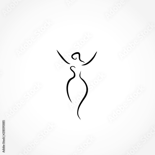woman silhouette icon vector