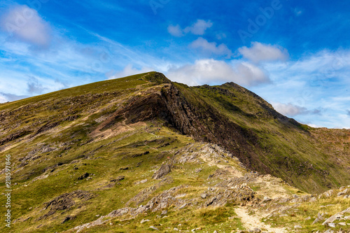 Fototapeta Naklejka Na Ścianę i Meble -  Snowdonia Hill Landscape National Park in Wales at Mount Snowdon