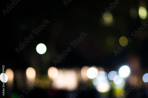 City, street, night defocused, light & blur bokeh. Colorful & dark background. © BentChang