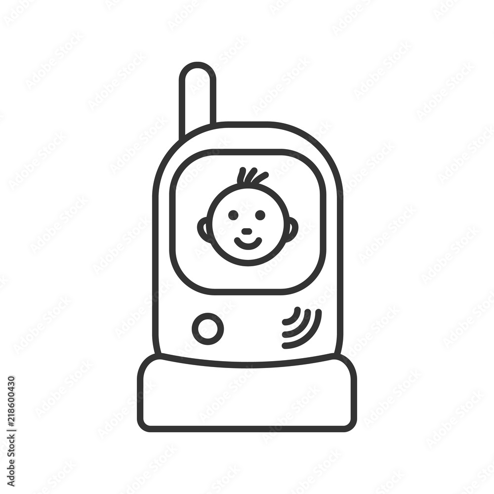 Obraz premium Radio nanny linear icon