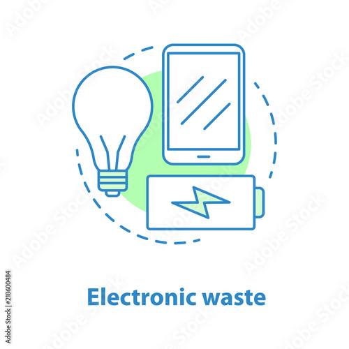 Electronic waste concept icon
