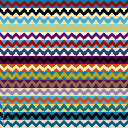 Seamless geometric pattern. Classic chevron pattern in a patchwork collage style. Vector image.