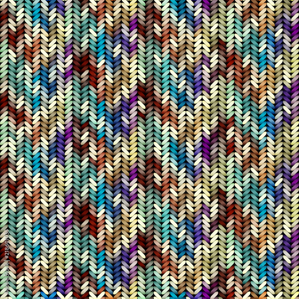 Seamless background pattern. Imitation of Sweater knitting with melange effect.