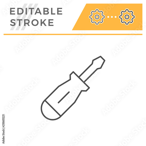 Screwdriver line icon