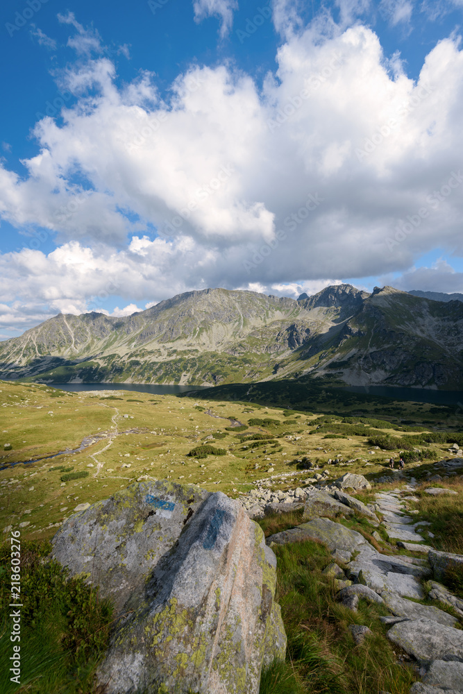 Hiking Trail in the High Tatra in the Valley of Five Lakes in Poland Hiking Trail in the High Tatra in the Valley of Five Lakes in Poland