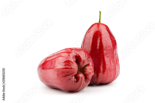 Rose apples fruit (also called chomphu) isolated on white background..