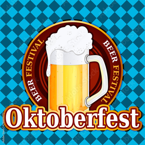 Oktoberfest isolated vector illustration, Beer festival in Germany, 