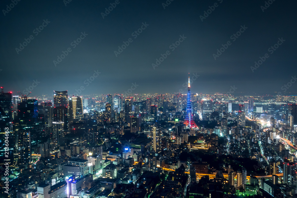 東京の夜空と都市夜景２