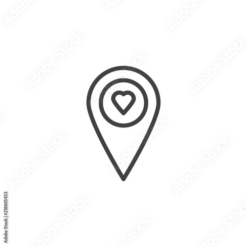 Heart location pin outline icon. linear style sign for mobile concept and web design. Favorite place line vector icon. Love placeholder symbol, logo illustration. Pixel perfect vector Free Download Heart location pin outline icon. linear style sign for mobile concept and web design. Favorite place line vector icon. Love placeholder symbol, logo illustration. Pixel perfect vector - GFXLoad