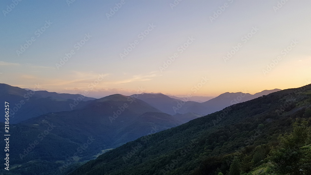 Coucher de soleil en montagne entre Haute-Garonne & Ariège (Occitanie, France)