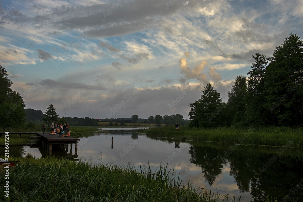 Fototapeta premium Gewitterwolken über dem Jezioro Spychowskie