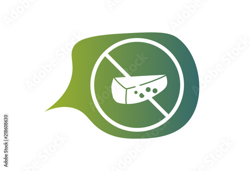 Dairy free vector symbol. No Dairy sign.