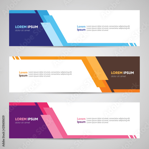 Modern Banner Design. Banner Backdrop Background Header Footer Web Template. Abstract Colorful Banner with Diagonal Style Vector