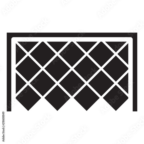 Simple Soccer Goal Related Vector Flat Icon. Glyph Style. 128x128 Pixel. photo