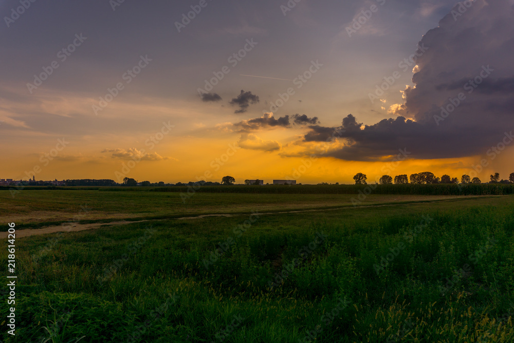 countryside panorama at sunset countryside panorama at sunset