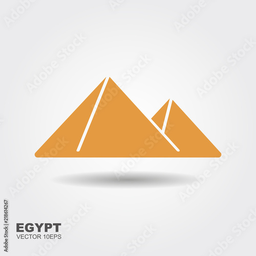 Egyptian pyramids vector symbol icon design. Vector icon