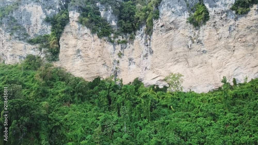 Aerial view on mountains on tropical Poda island, Krabi, Thailand, 4k Aerial view on mountains on tropical Poda island, Krabi, Thailand, 4k