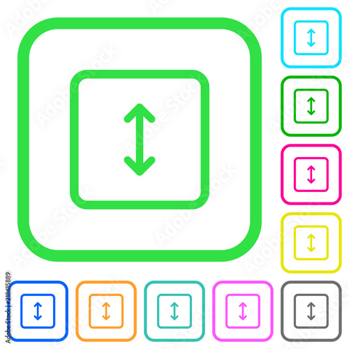 Adjust object height vivid colored flat icons