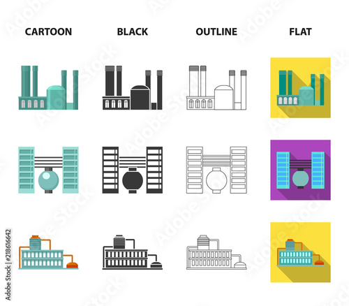 Industry, production.Factory set collection icons in cartoon,black,outline,flat style vector symbol stock illustration web.