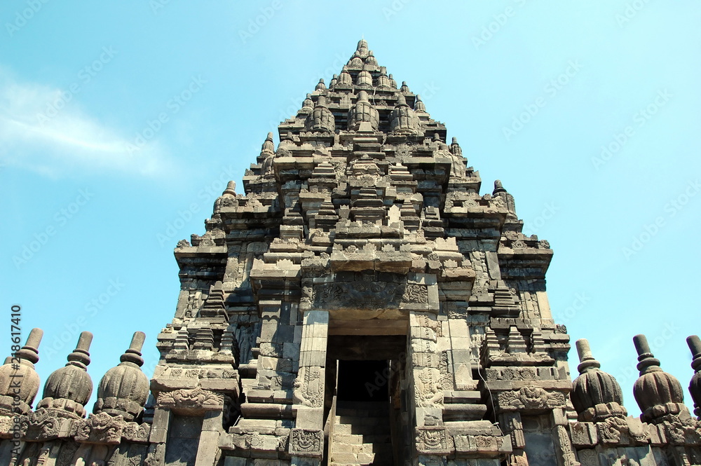 Prambanan temple near Yogyakarta on Java island, Indonesia. Temple of Vishnu 