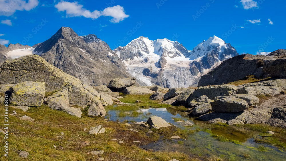 Fuorcla Surlej is one of the most beautiful places in Engadin. You can enjoy the view on the glaciers and Piz Roseg and Piz Bernina, it is simply breathtaking.