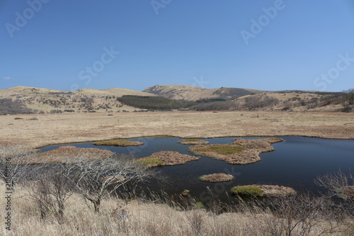 Pond in Yashimagahara wetland in Nagano photo